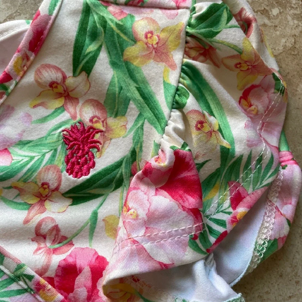 Tommy Bahama Floral Dress Ruffle Tiered Flutter‎ Sleeve Girl Size 5